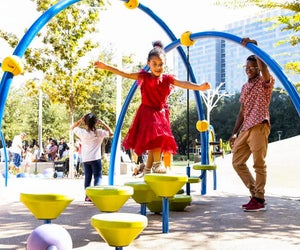 John P. McGovern's state-of-the art playground is perfect for both younger and older children. Photo courtesy of Discovery Green.