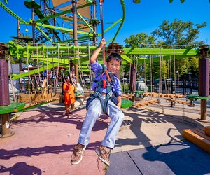 Check out the amazing WildWorks Ropes Course at the entrance to the Philadelphia Zoo.Photo by J. Fusco for Visit Philadelphia