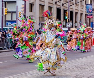 Ring in 2026 by attending the annual Mummers Parade on January 1! Photo by J. Fusco for VISIT PHILADELPHIA®